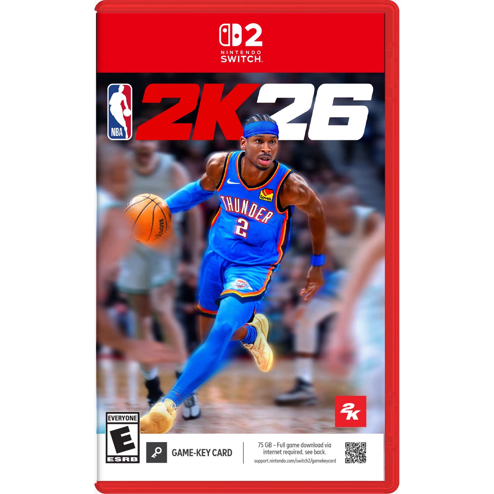 nba 2k26 switch 2 game key card