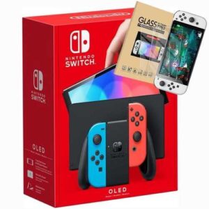 NINTENDO SWITCH OLED NEON + SCREEN PROTECTOR