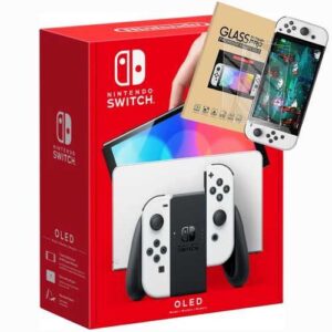 NINTENDO SWITCH OLED WHITE + SCREEN PROTECTOR